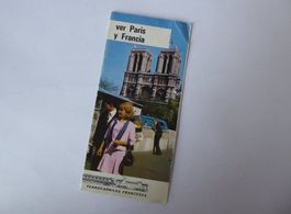 SNCF Prospekt Karte: France, Paris, 1966, spanisch ?