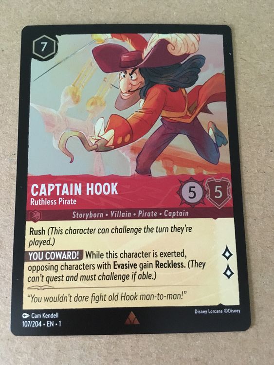 Captain Hook - Thinking A Happy Thought - carte 175/204 The First