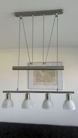 Pendelleuchte 4-flammig Metall matt Glas gebraucht