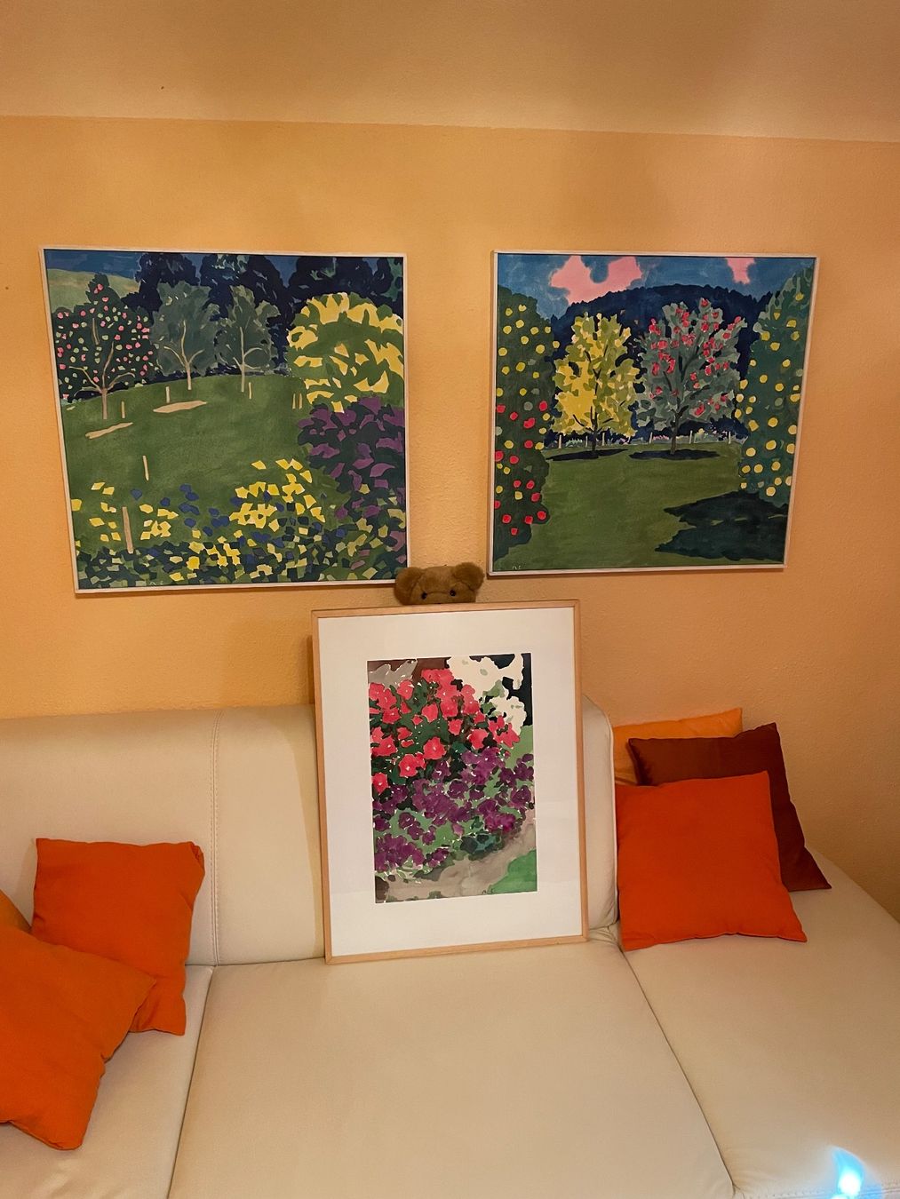 Gemälde: Blumen Aquarell, gerahmt, Original R.Candio – Gebraucht aus suberg von Phoo26 1