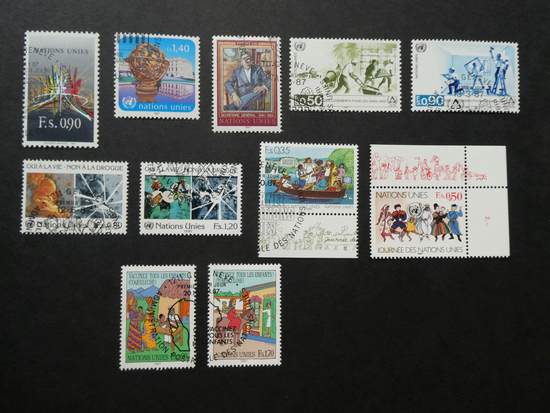 Tutti i francobolli: UNO Genf 1987 ET – Usato da Sissach venduto da eriluz
