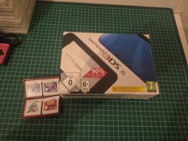 Nintendo 3DS XL Blue Edition, with 4 Games - Like New 