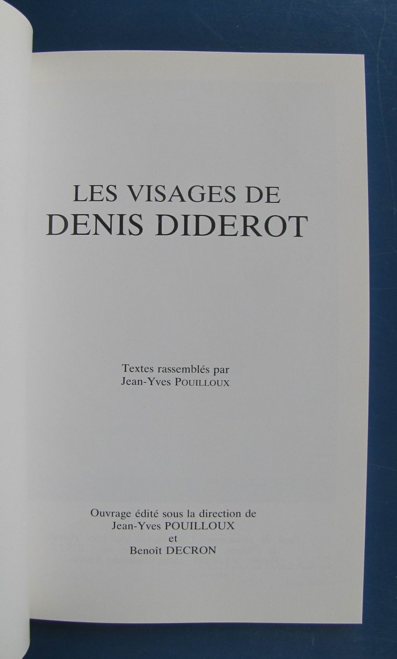 Libri: Les Visages de Denis Diderot.  Paris- Langres 1994 – Usato da Genève venduto da Brindisina2019 2