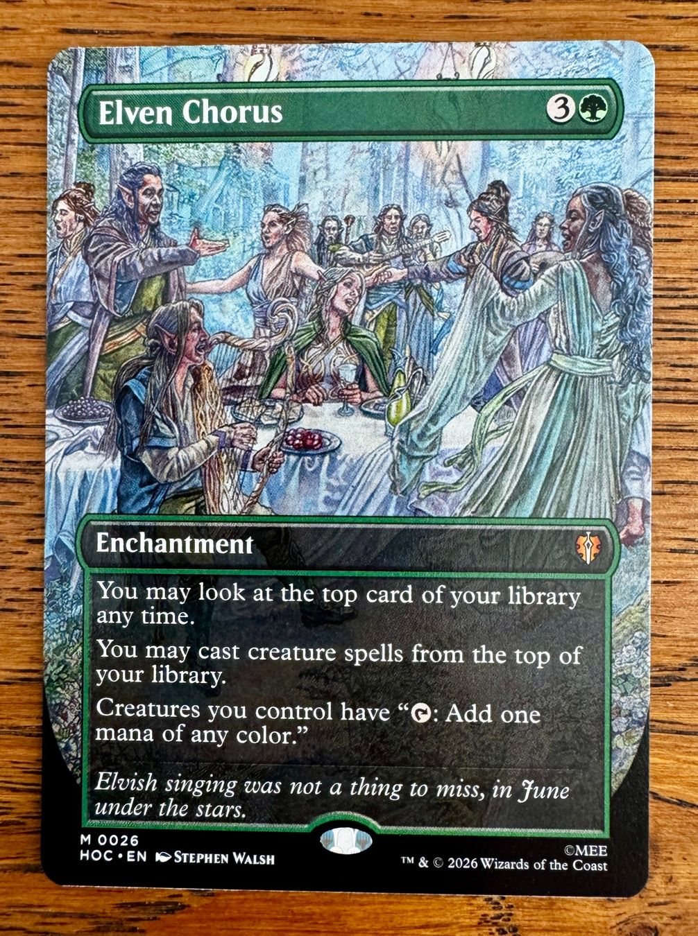 Magic The Gathering Carte collezionabili: Borderless Elven Chorus The Hobbit NM – Nuovo (secondo la descrizione) da Rechthalten venduto da hosme_be