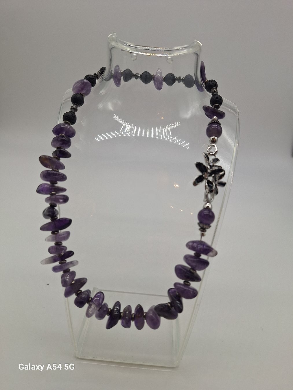 Minerali & Pietre curative: choker Amethyst und Lavasteine – Nuovo (secondo la descrizione) da Oberglatt ZH venduto da nat_c6k7 2