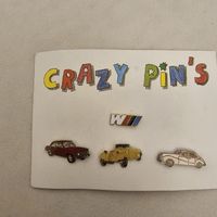 Oldtimer Auto Pins, 3 Stk, Rarität, guter Zustand.