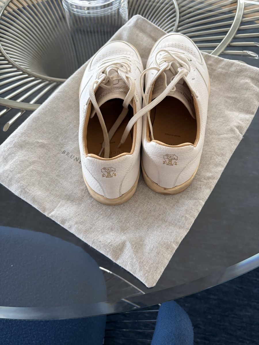 Brunello Cucinelli Scarpe da uomo: Brunello Cucinelli White Sneakers – Usato da Cham venduto da quicoayala 1