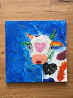 Kuh-Acrylmälde