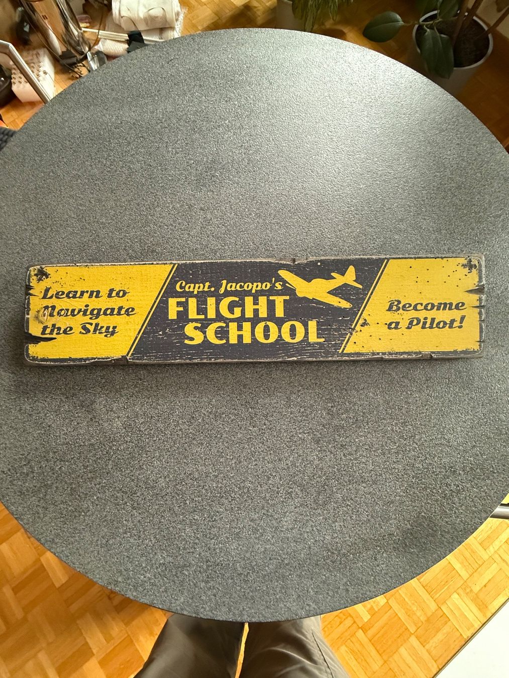 Toutes les décorations: Flight School Rustic Wood Sign – Neuf avec emballage d'origine à Muttenz par Fantom03 2