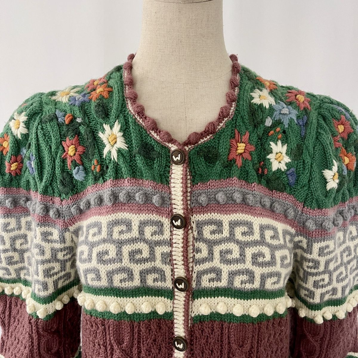 Maglioni & Felpe: WOLKENSTRICKER Handwoven Embroided Cardigan – Nuovo (secondo la descrizione) da Emmen venduto da Avviivva_Com2023 3