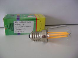LED-Lampe 12 Volt, 3 Watt, E14, warmweiss