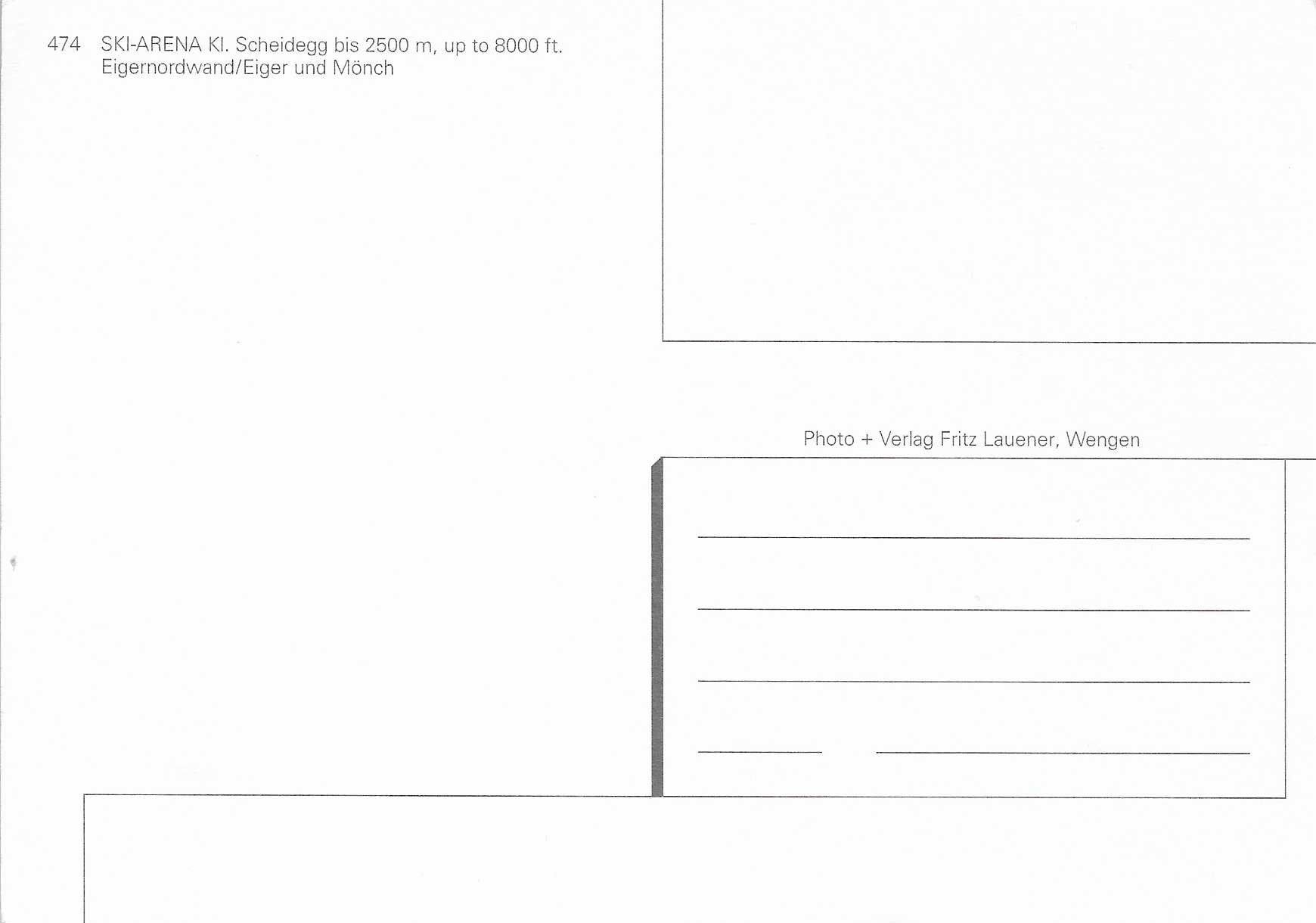 Cartoline postali: Ski-Arena Kl.Scheidegg BE – Nuovo (secondo la descrizione) da Rothrist venduto da Stranglehold 1