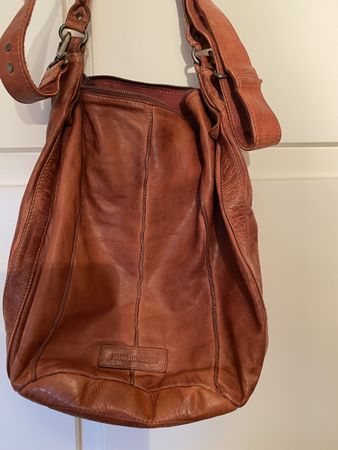 FredsBruder Handtasche Leder braun gebrauchter Zustand
