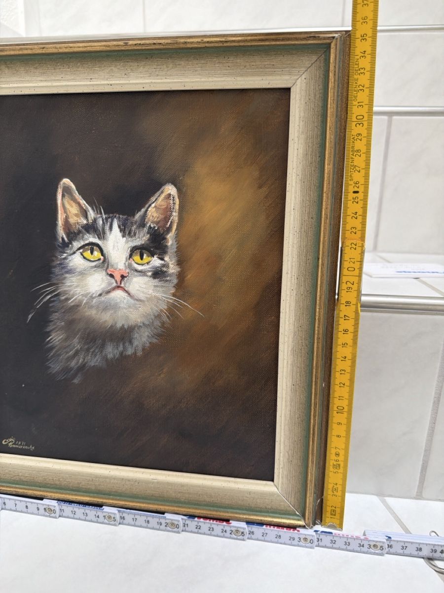 Tableaux: Gemälde, Katze, Erwin Pommerencke. – D'occasion à Biberist par Momo33 6