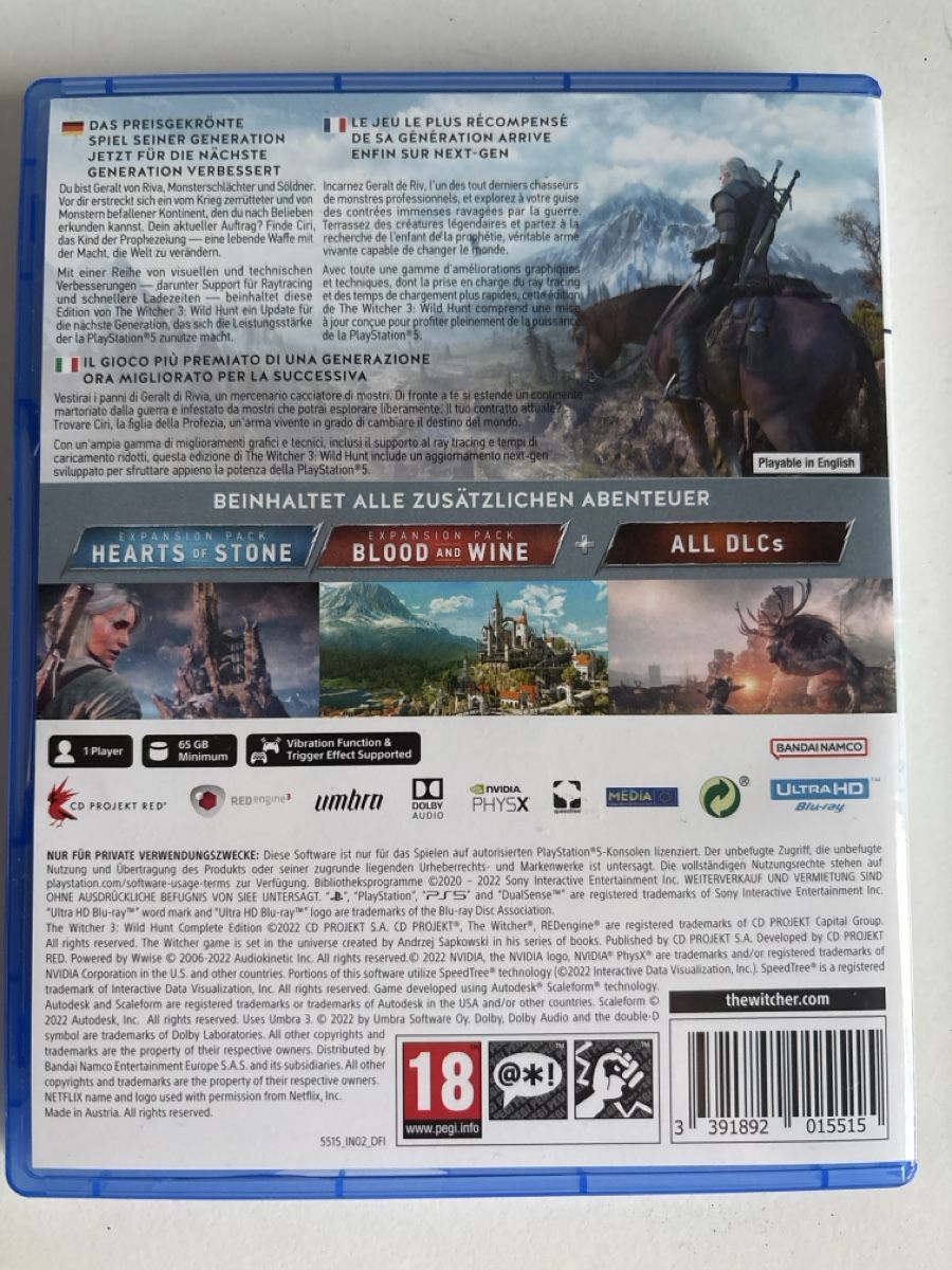 Sony Spiele: The Witcher 3: Wild Hunt Complete Edition – Gebraucht aus Niederbuchsiten von nig_yhz6 1
