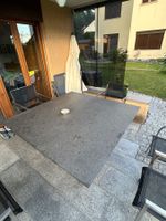 Gartentisch Granit Tischplatte Alu Gestell gebraucht
