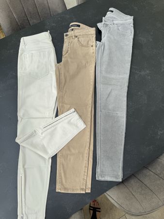 Damen Hosen 3er Set Marc O'Polo Grösse 26/32 beige grau weis