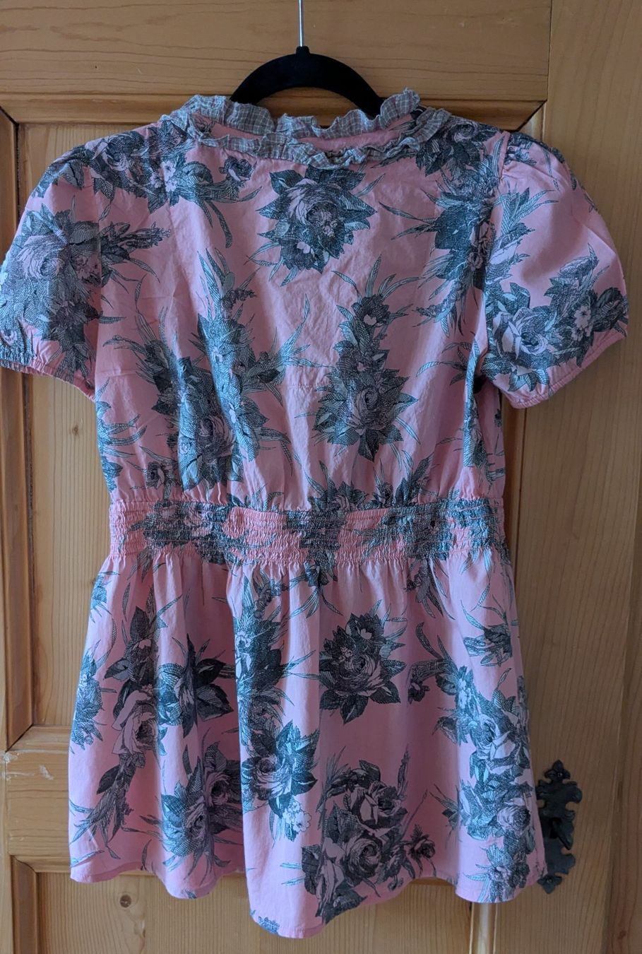 Odd Molly Camicette: Odd Molly, Bluse, kurzärmlig, Gr. 1, rosa gemustert – Usato da Zürich venduto da Rosensbach 1