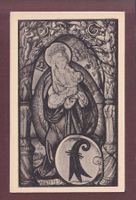 BASEL - Glasgemälde - Madonna mit Baselschild