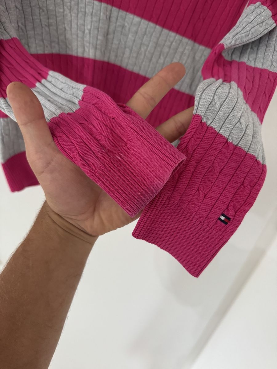 Tommy Hilfiger Maglioni & Felpe: Tommy Hilfiger Strick Pullover gestreift Pink/Grau Gr. S – Usato da Wetzikon ZH venduto da Jan_wojt 3