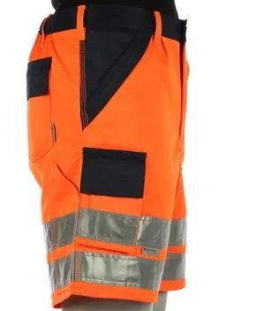 Signal Arbeits Shorts, Gr 46, orange/schwarz