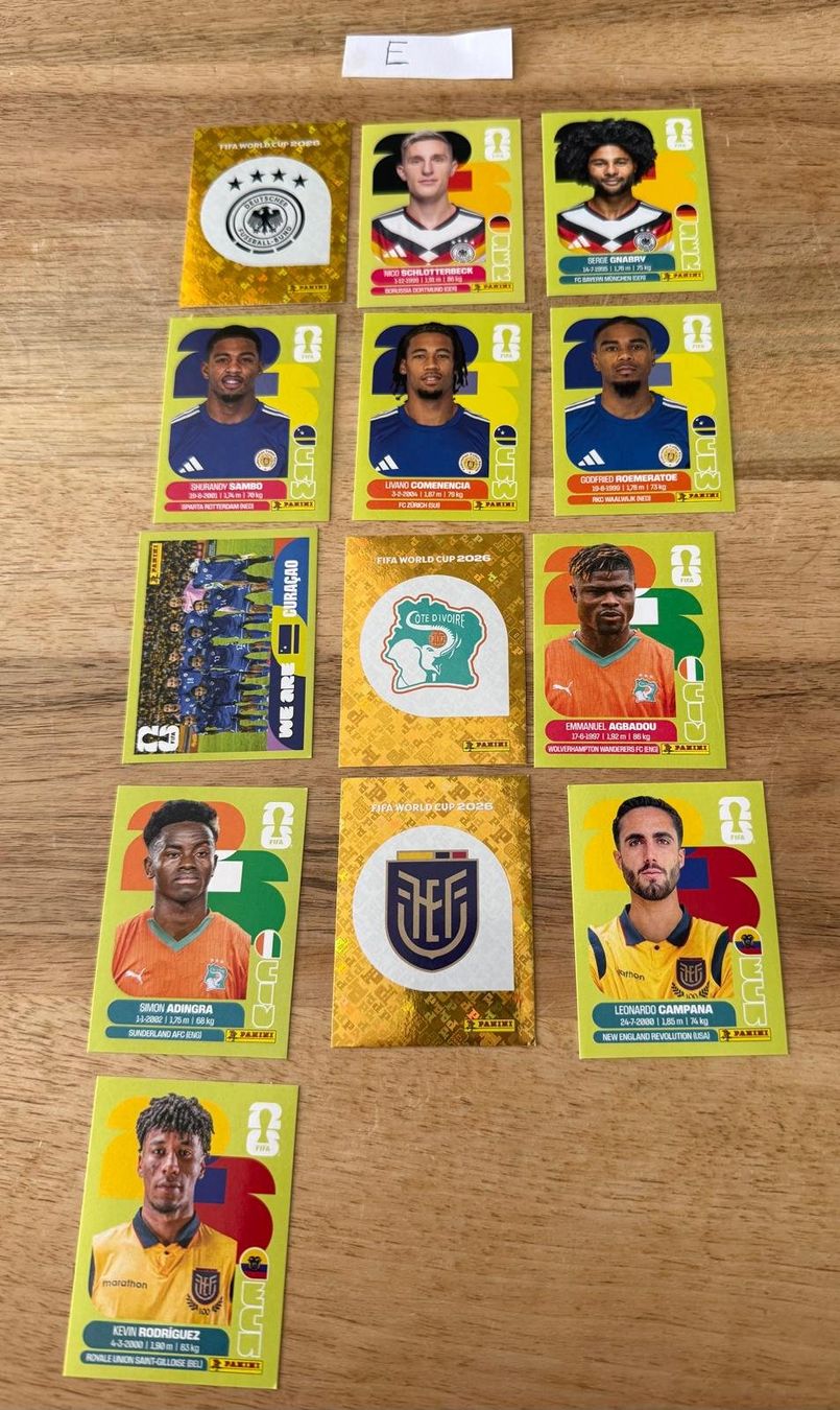 Panini Carte collezionabili: Panini 2026 Gruppen A-E – Nuovo (secondo la descrizione) da Känerkinden venduto da Mailtotini 8