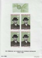 SÉNÉGAL 1968 Bloc Nr. 4 "Dr. K, Adenauer" ** Cat.: 10.00 €