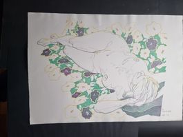 Jupe Haegler LITHOGRAPHIE SIGNIERT KÜNSTLERPROBE