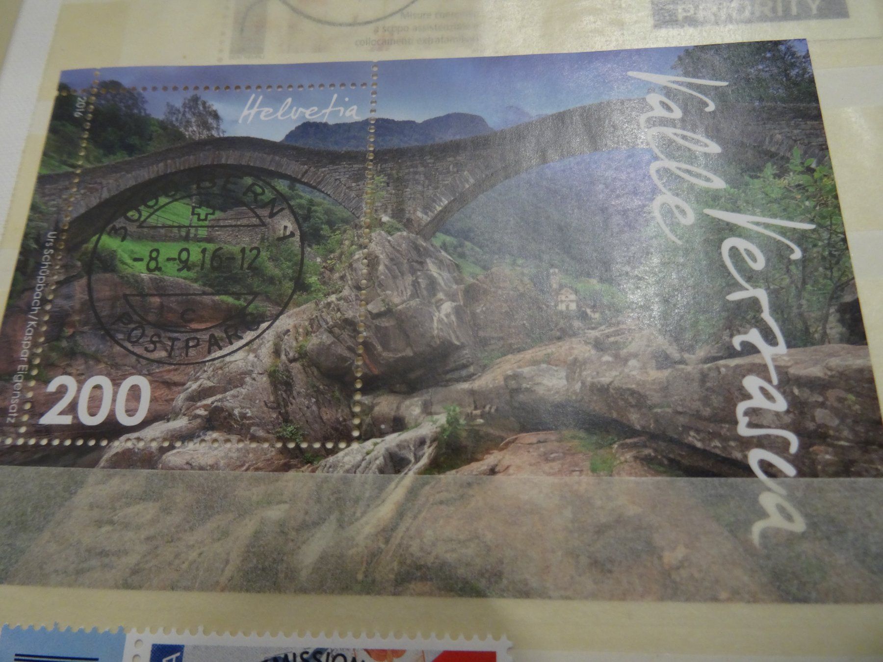 Tutti i francobolli: 2016 Block ET-VOLL  Valle Verzasca – Usato da Olten venduto da pechsisa1