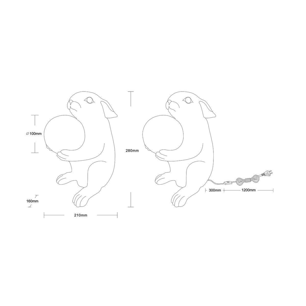 Lampade: Tischleuchte, Hase,28 cm Höhe – Nuovo (secondo la descrizione) da Kreuzlingen venduto da Smart-Light 4
