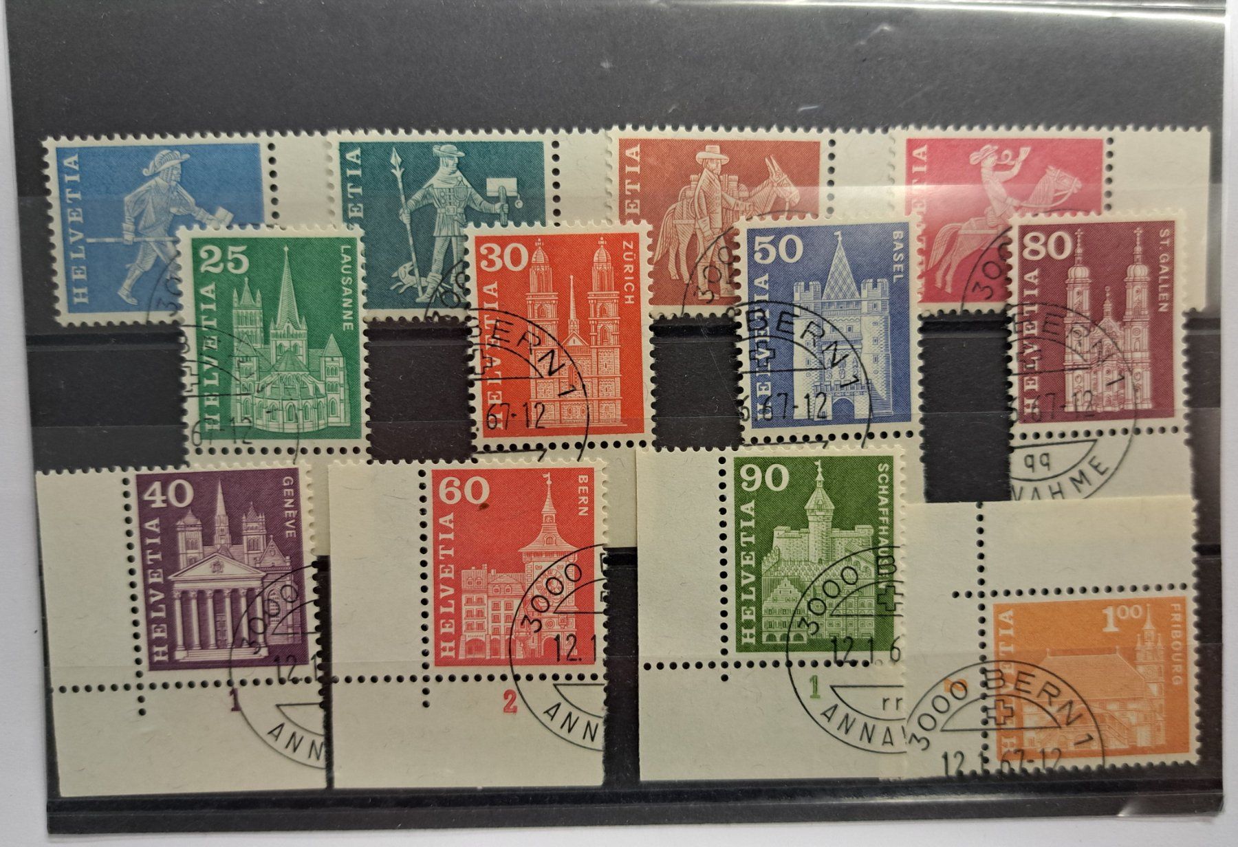 Tutti i francobolli: 10 Stk. CH Briefmarken-Steckkarten, postfrisch etc. – Usato da Münchwilen AG venduto da Nesar 6