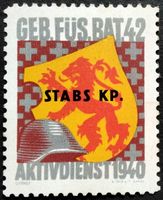 Soldatenmarke 2.WK, Stabskp Füs Bat 42, Aufdr, Wi Inf 329
