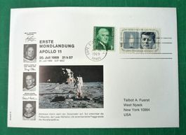 Ersttagsbrief: APOLLO 11, Erste Mondlandung, 20. Juli 1969
