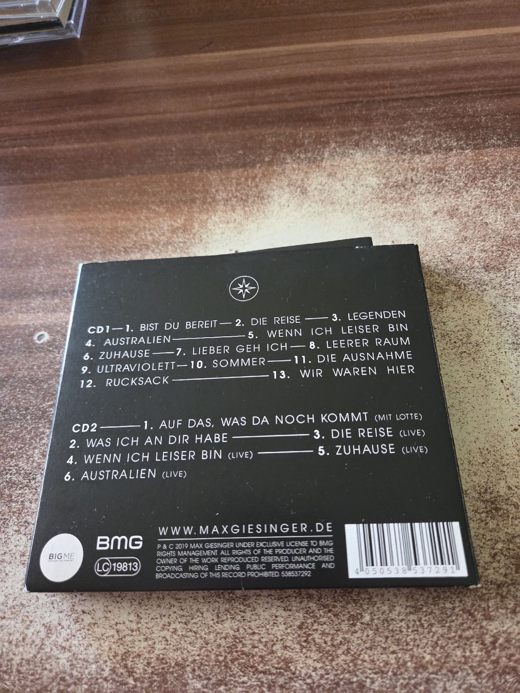 CD: Max Giesinger - Die Reise – Usato da Wattenwil venduto da Mage66 1
