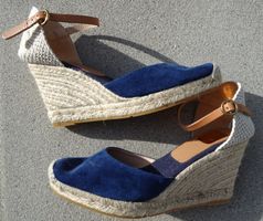 Kanna Espadrille Keilsandale Gr. 39 blau marine NEU