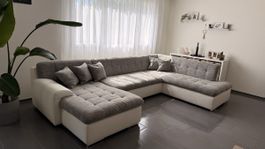 Moderne U-Form Wohnlandschaft mit Bettfunktion