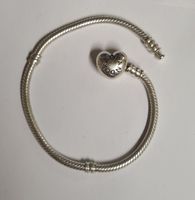 Bracelet Pandora pour charms fermoir coeur
