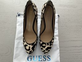 Guess Leopard Print Heels, Size 6 Worn Once, Boxed!
