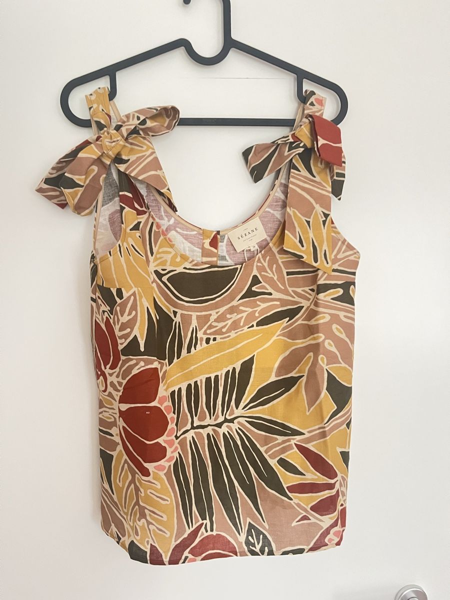 Sezane Top: Sézane Rick Top Imprimé Feuilles Vicky – Nuovo e nell'imballaggio originale da Oberarth venduto da pau_h8rf