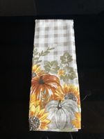 Autumn/Fall Kitchen Towel with Sunflowers & Pumpkins new