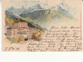 Schynige Platte 1899 mit Stabstempel Wilderswil