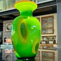 MURANO VINTAGE SCHÖNE VASE AUS 80-ER, H-22 CM