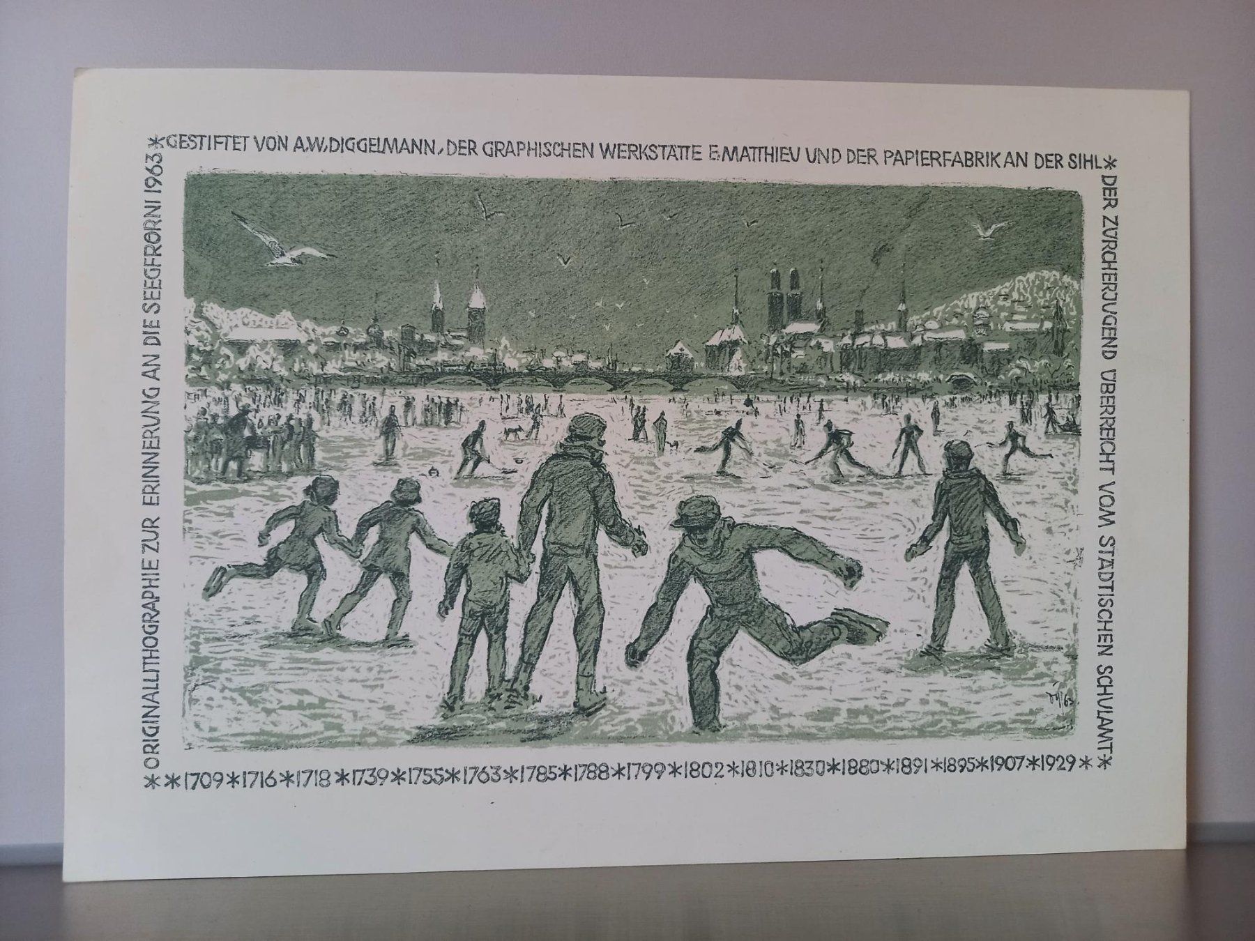 Grafica & Litografie: Seegfrörni 1963: Original Lithographie, A4 – Usato da Wengi b. Frutigen venduto da albion7