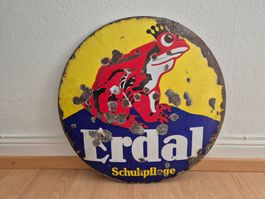 Altes Emailschild Erdal Schuhpflege Emaille Schild Vintage