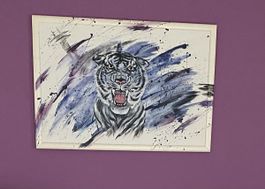 Original Gemälde "Der weisse Tiger" von Martin Manhart