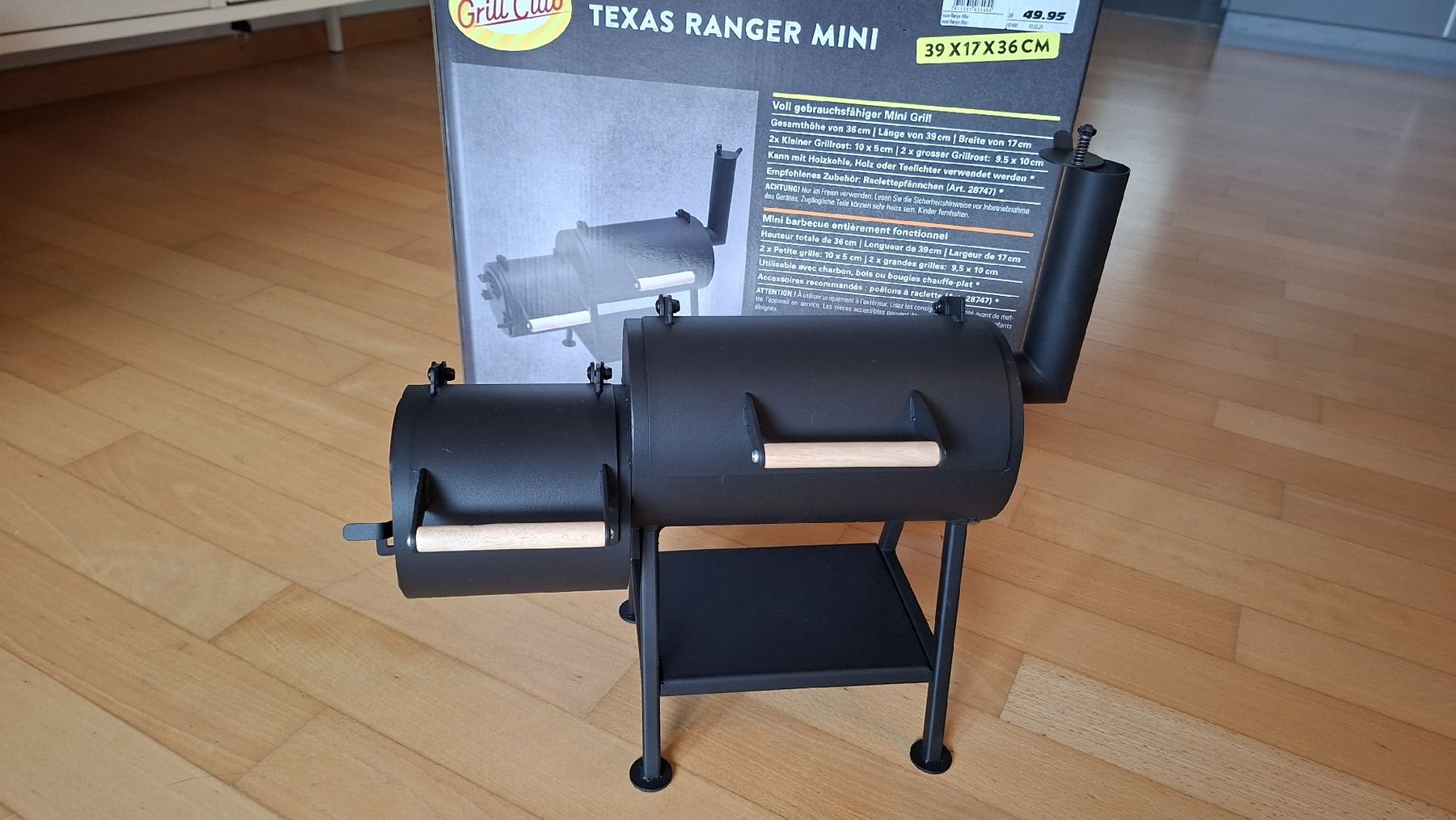 Texas Ranger Grills: Smoker Texas Ranger mini, 39cm lang, 3.4 Kilo – Neu (gemäss Beschreibung) aus Wichtrach von AirReto