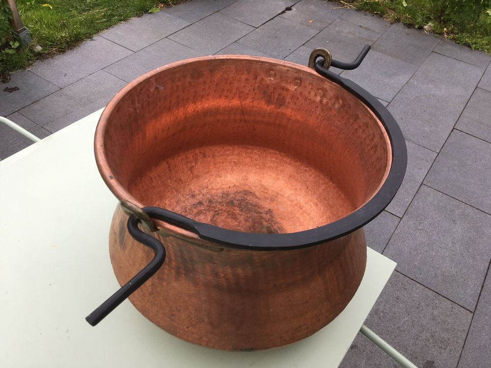 Petit chaudron en cuivre signé Cadere - Label Emmaüs