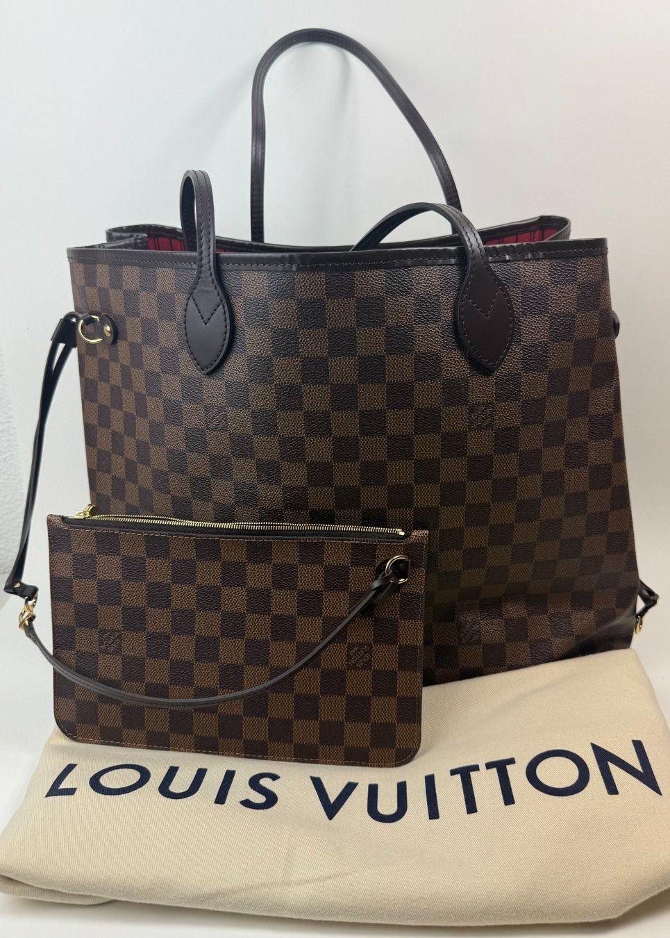 Louis Vuitton Borse da donna: Louis Vuitton Neverfull GM Damier Ebene Canvas Shopper – Usato da Sursee venduto da Justmibu