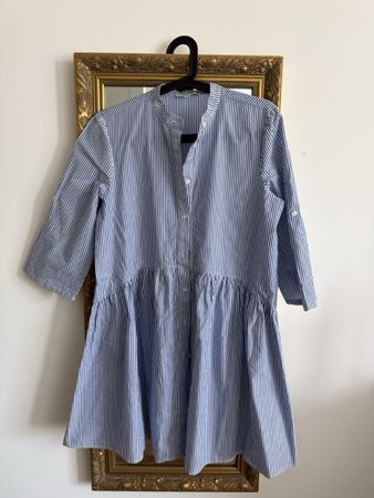 MADEWELL Kleid blau/weiss Gr. S