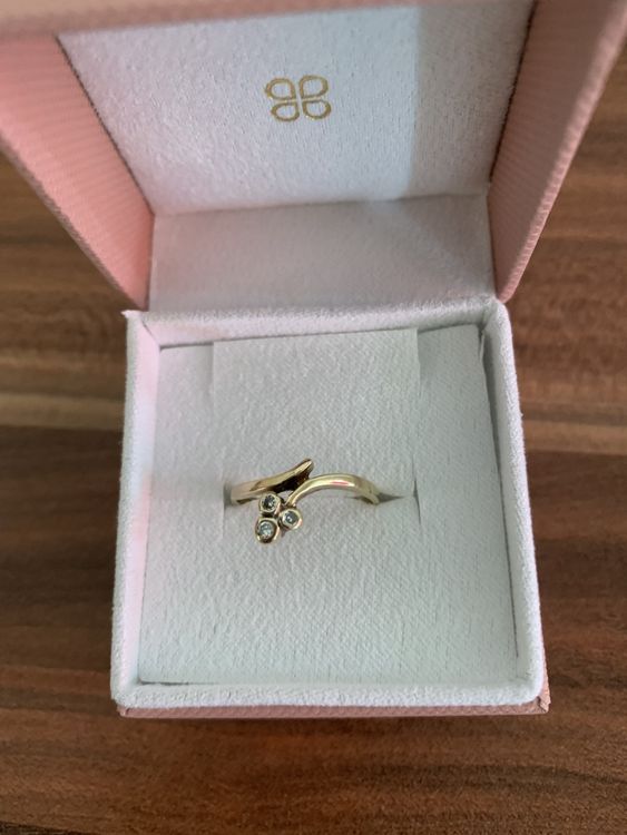 Bague En Or 18 Carats Avec Diamants (0.05 Carat) - Poids 6.37g, Taille 50 - Occasion